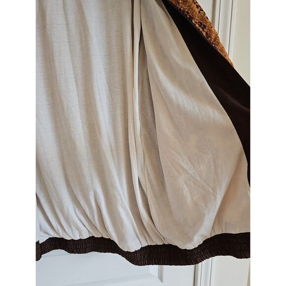 Vintage Nylon Bomber Jacket Snakeskin Pattern Gold Brown 90s Y2K Hip Hop Womans - Picture 15 of 15